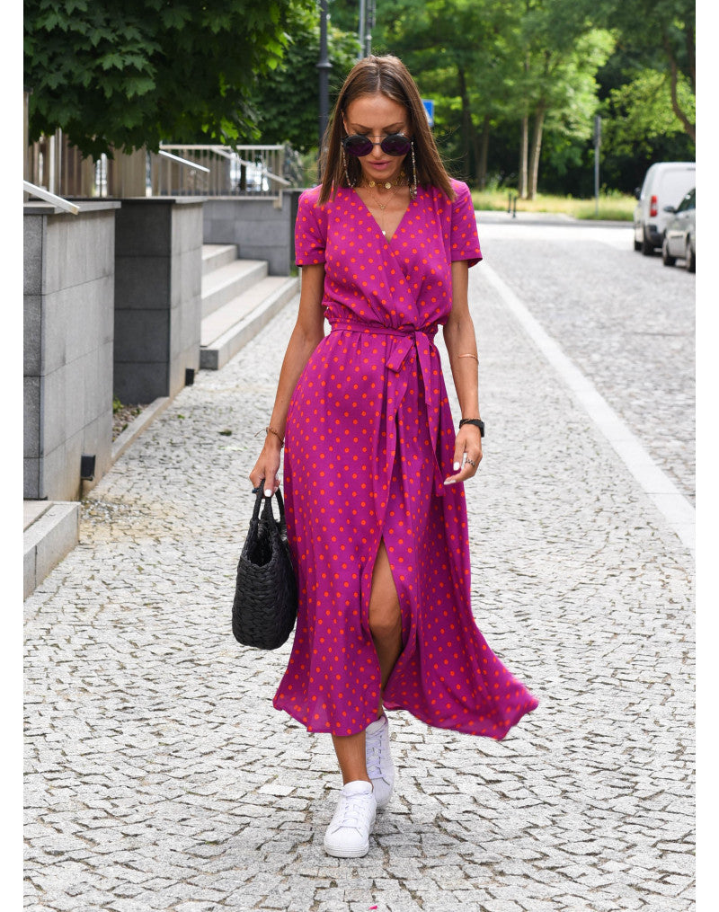 Talia™ | Robe Florale Élégante à Col V