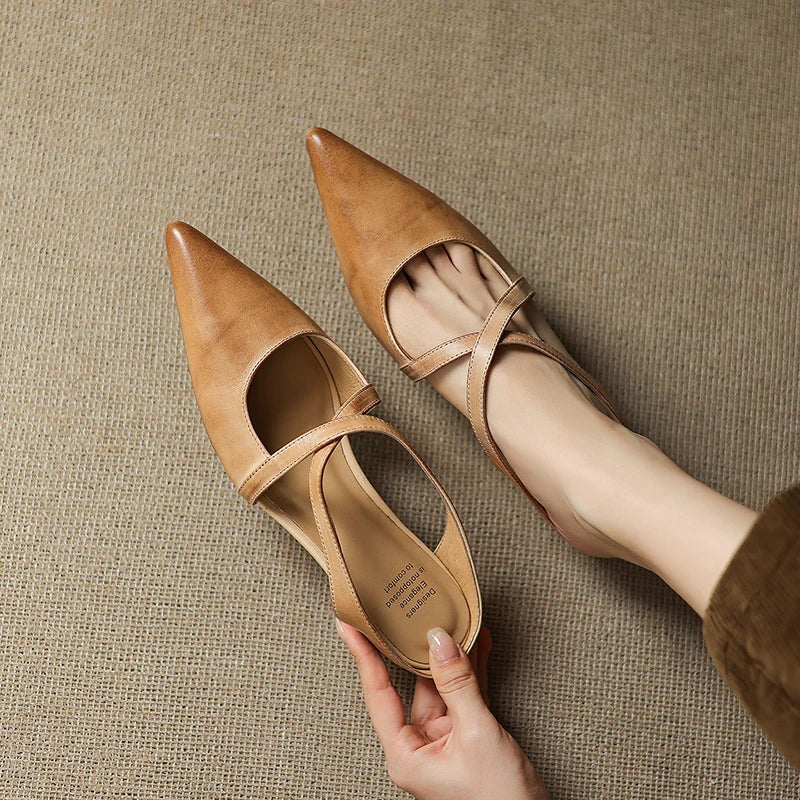 Aluna | Mules Élégantes à Brides Croisées