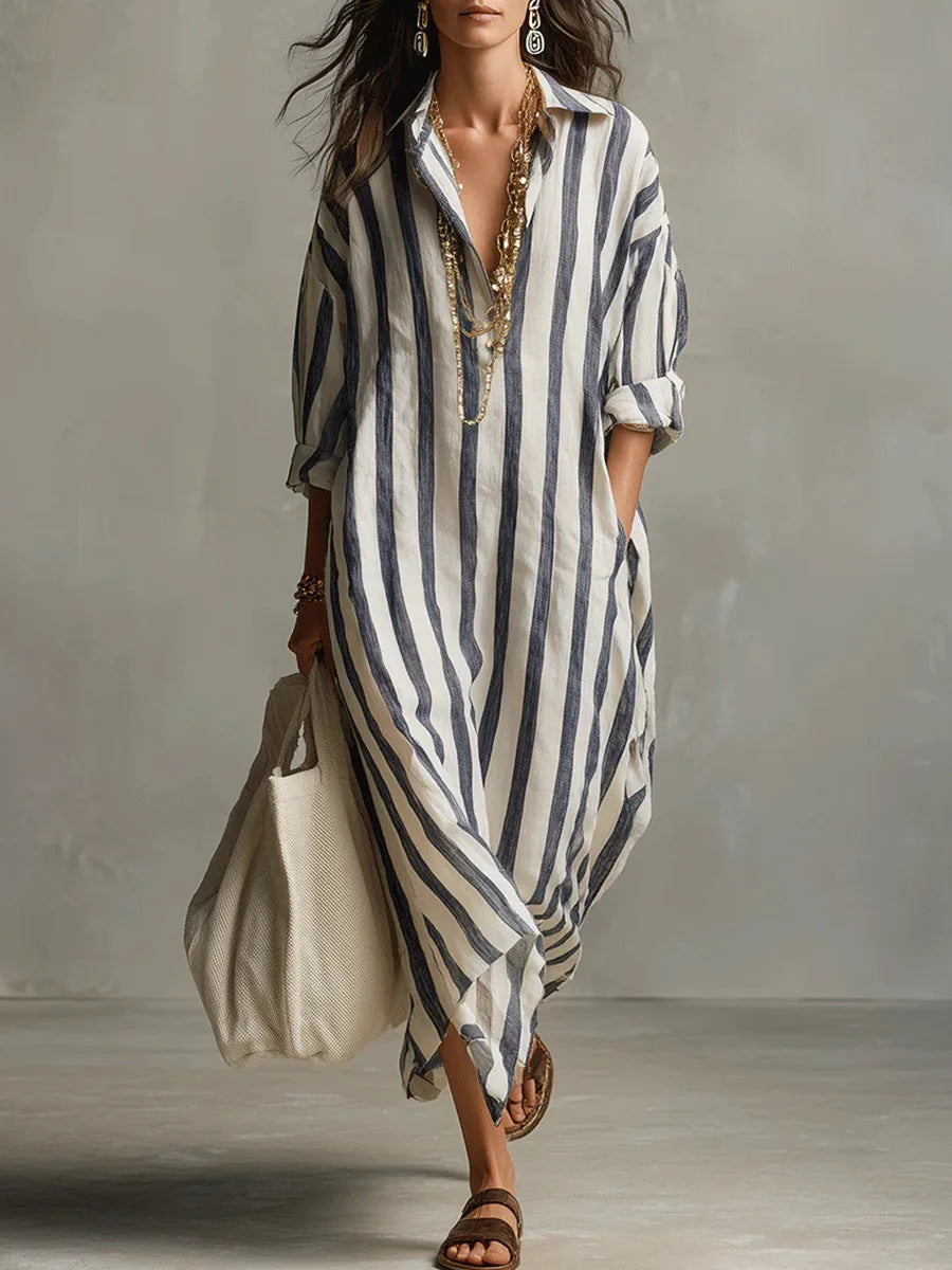 Amaris | Robe Chemise Longue en Lin