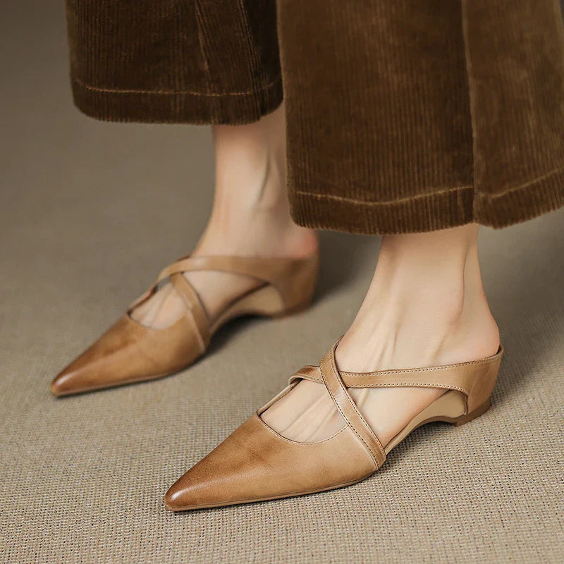 Aluna | Mules Élégantes à Brides Croisées