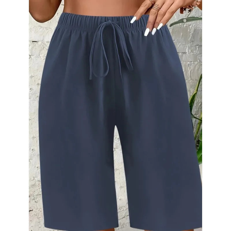 Lina | Short en Lin Taille Élastique Décontracté
