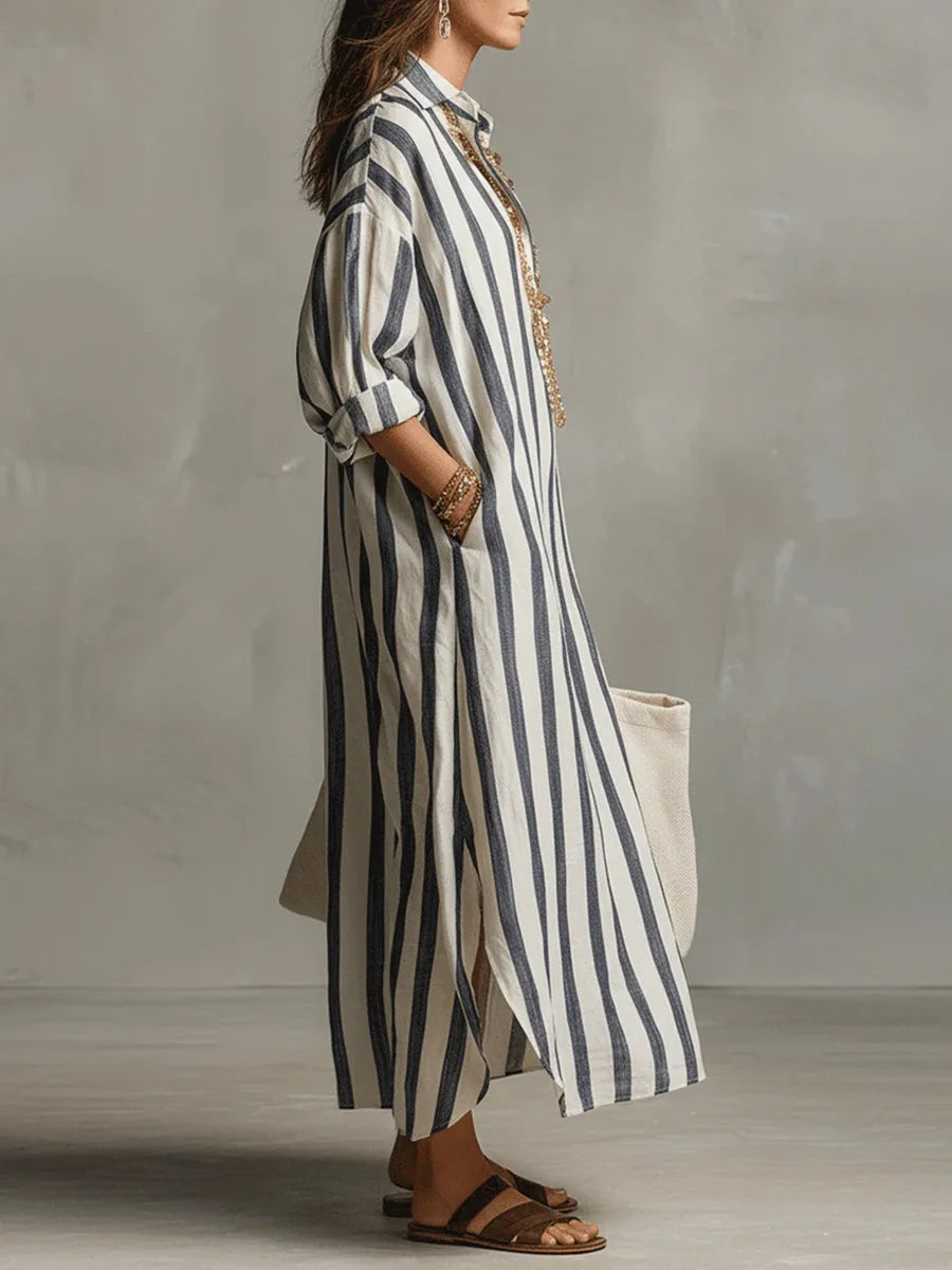 Amaris | Robe Chemise Longue en Lin