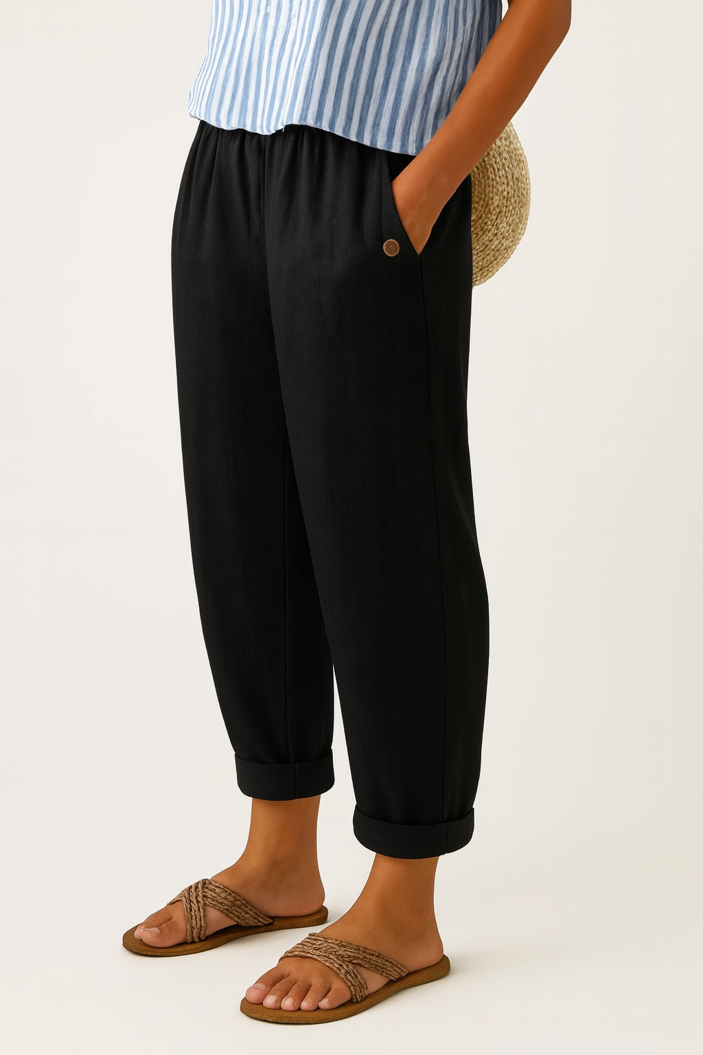 Romina | Pantalon Fluide à Taille Élastique