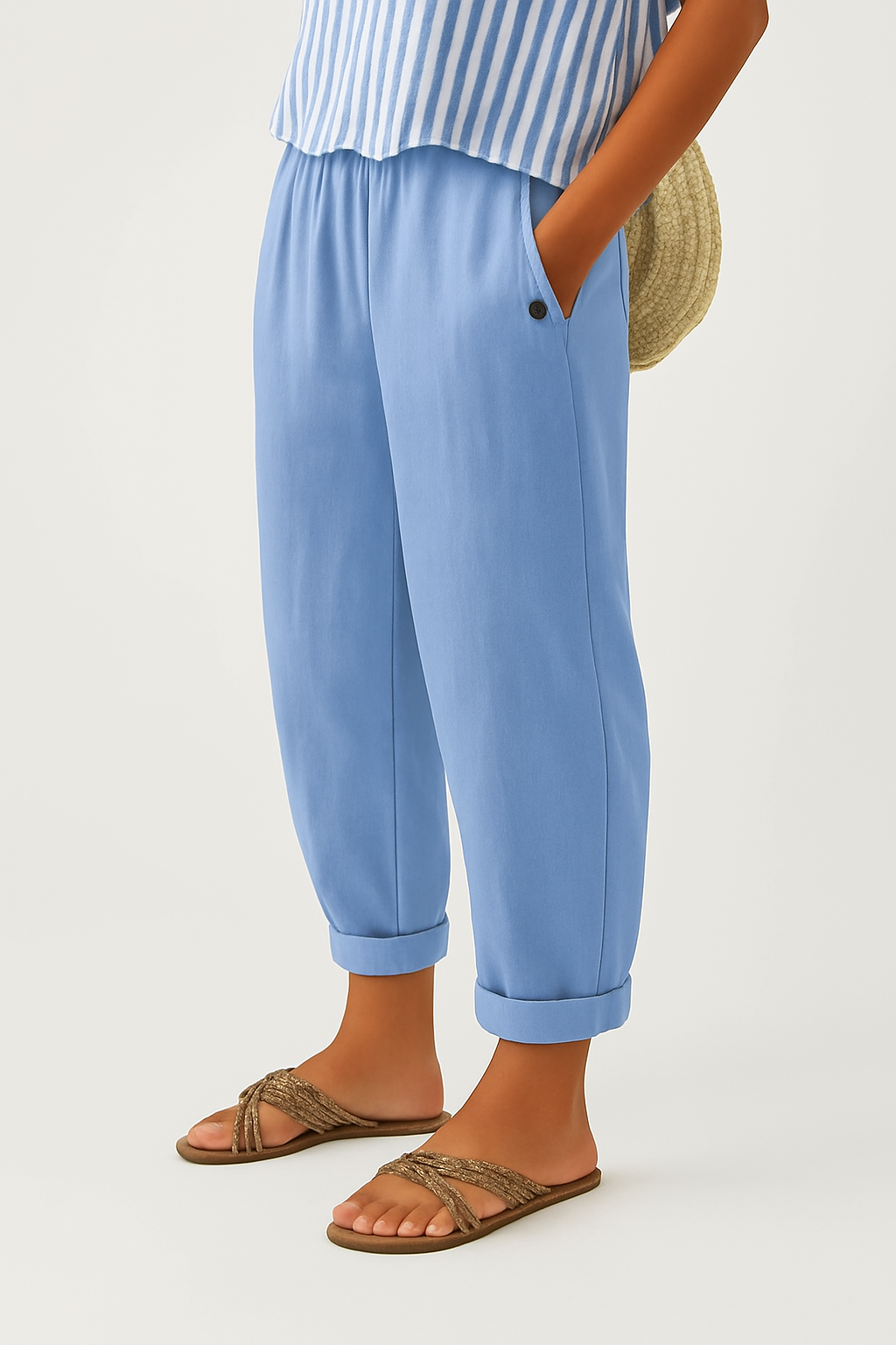 Romina | Pantalon Fluide à Taille Élastique