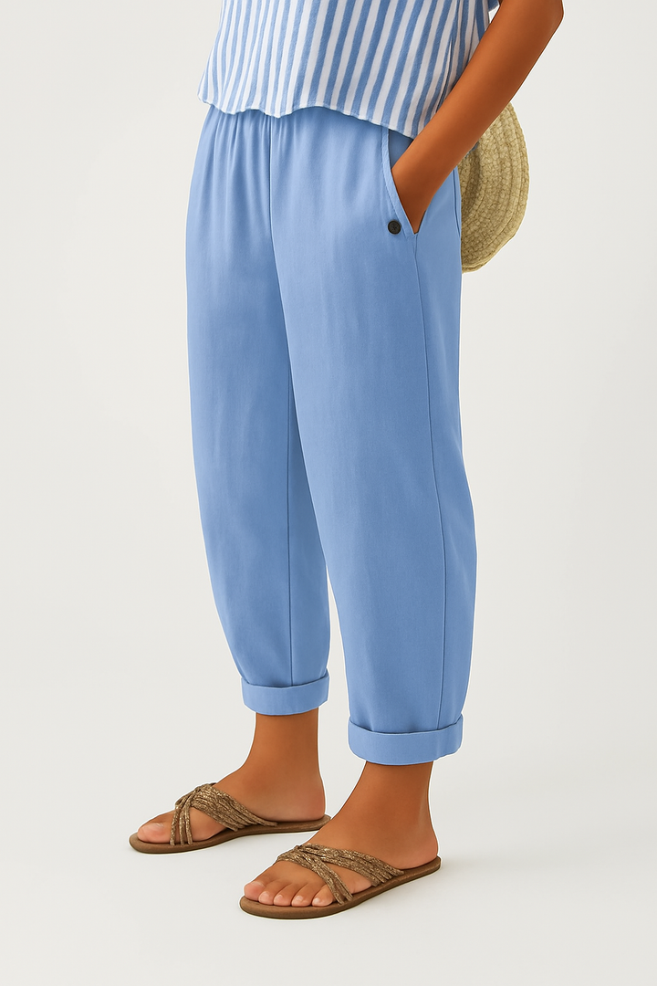 Romina | Pantalon Fluide à Taille Élastique