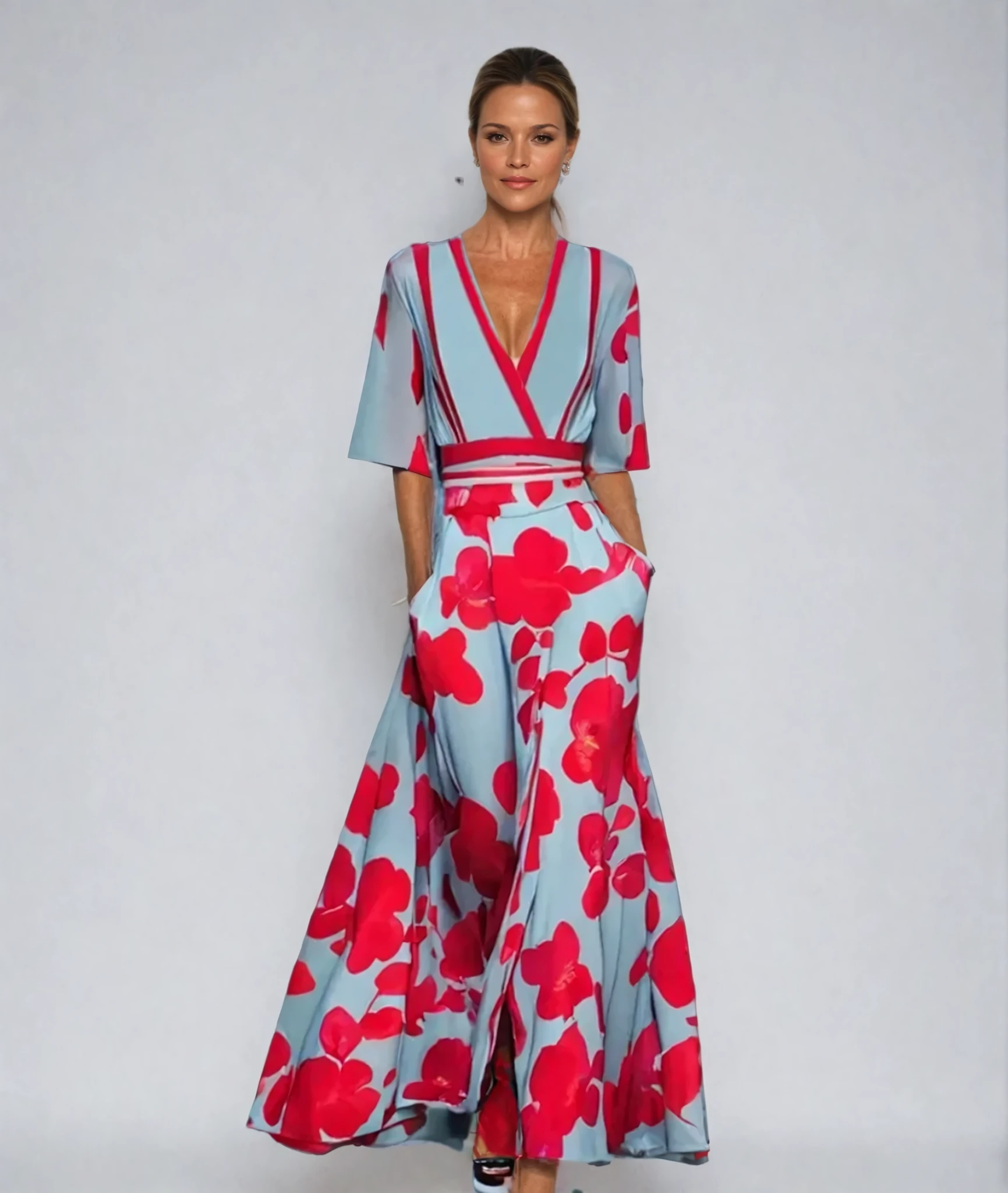Eliana™ | Robe A-Ligne Florale Élégante