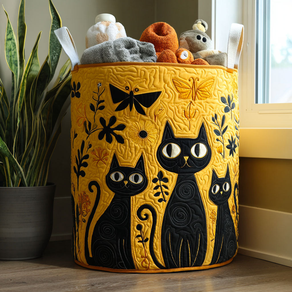 Panier à linge en design de chat fait main