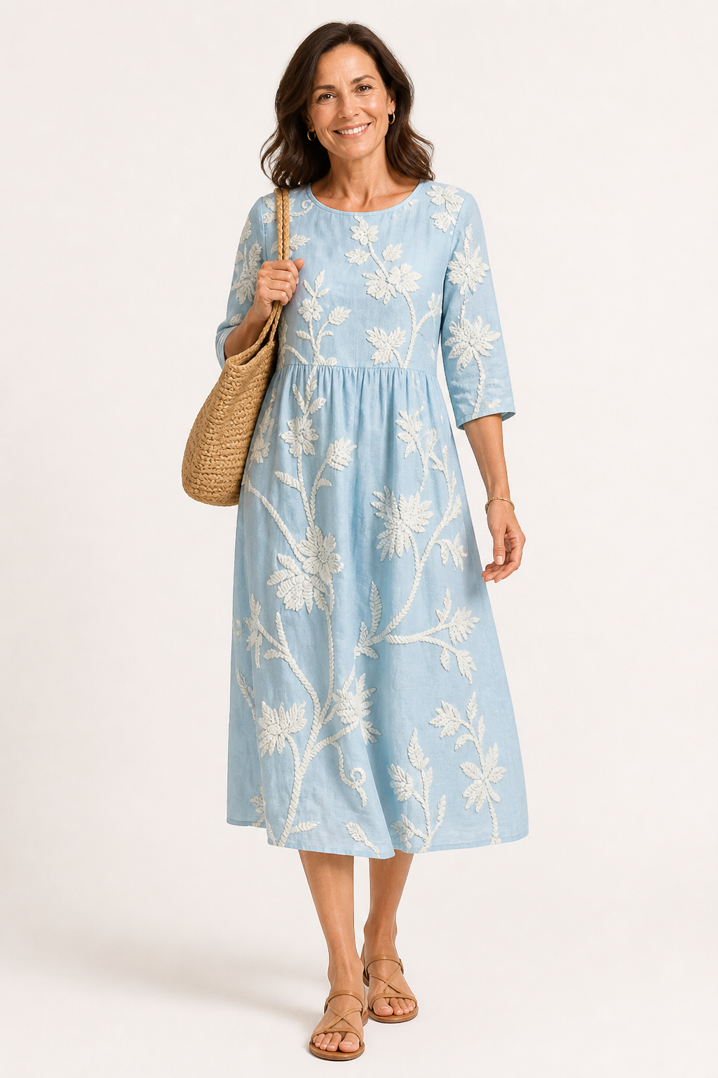 Robe Midi Fleurie Tummy Safe