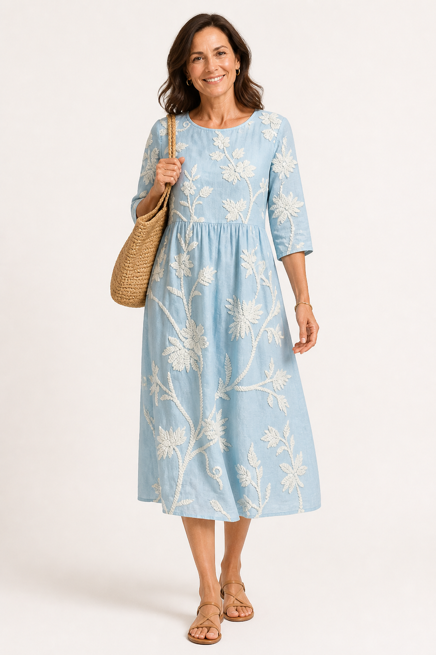 Robe Midi Fleurie Tummy Safe
