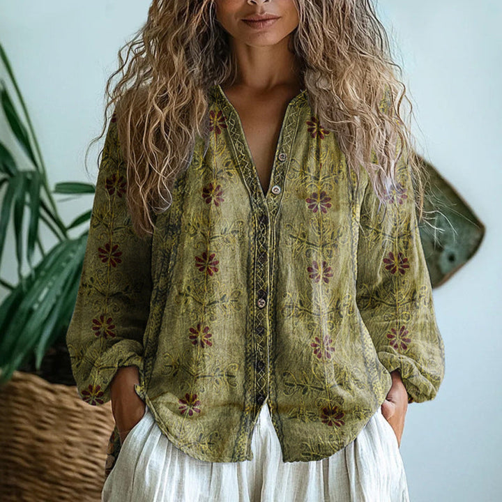 Alexandra | Blouse Bohème à Motifs Floraux