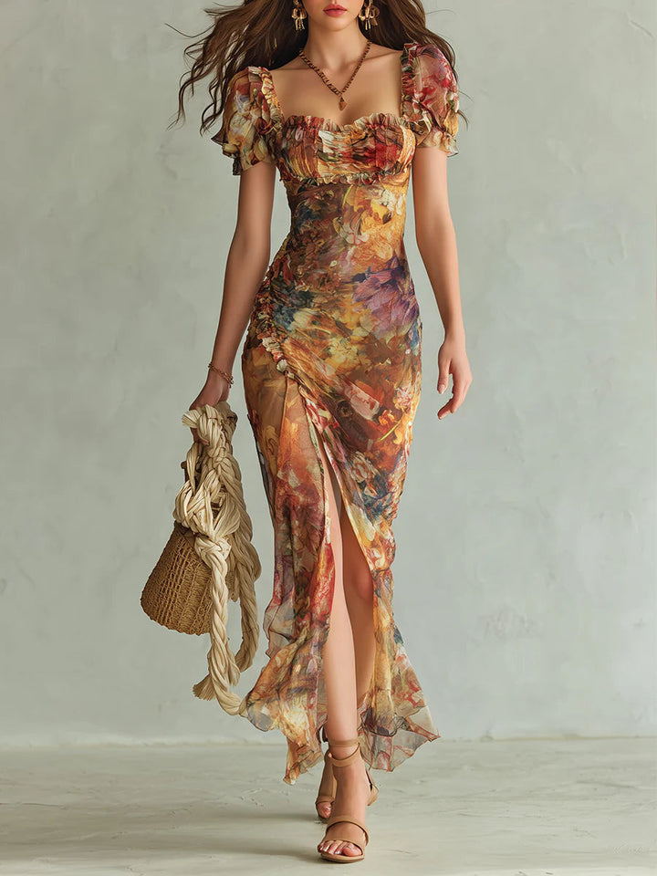 Viola | Robe Longue Bohème Orange