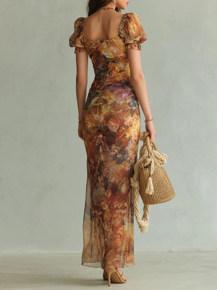 Viola | Robe Longue Bohème Orange