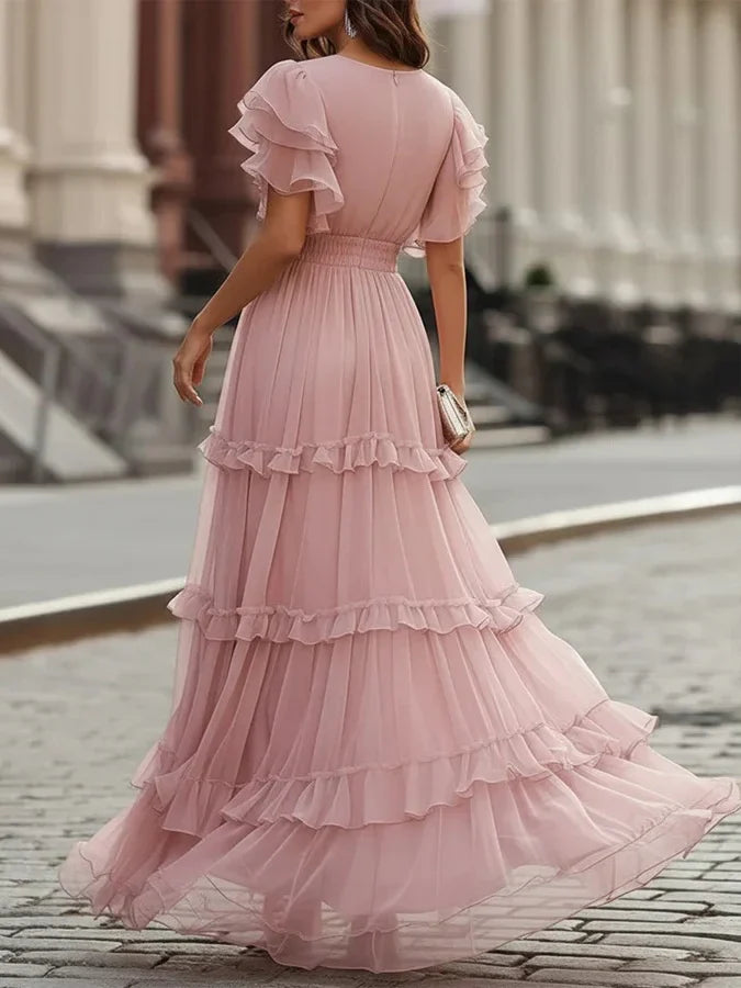 Zoe | Robe Maxi de Mariage Éléguante Rose Clair