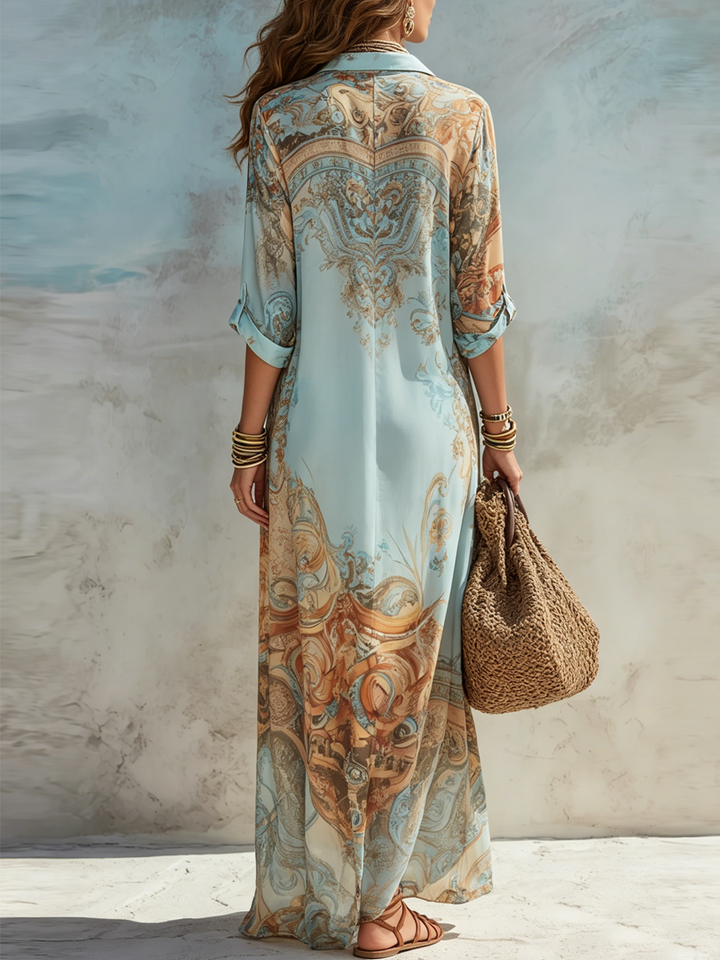 Marisol | Robe Maxi à Imprimé Bohème