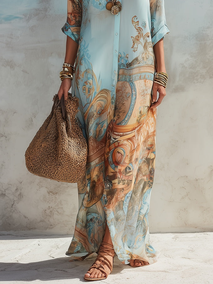 Marisol | Robe Maxi à Imprimé Bohème