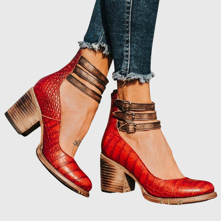 Talons Élégants et Confortables en Cuir Véritable