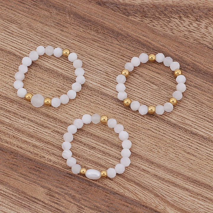 Ensemble de 3 bagues en améthyste