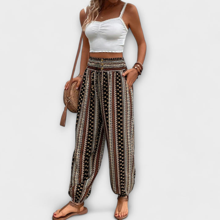Emily | Pantalons Graphiques Ethniques
