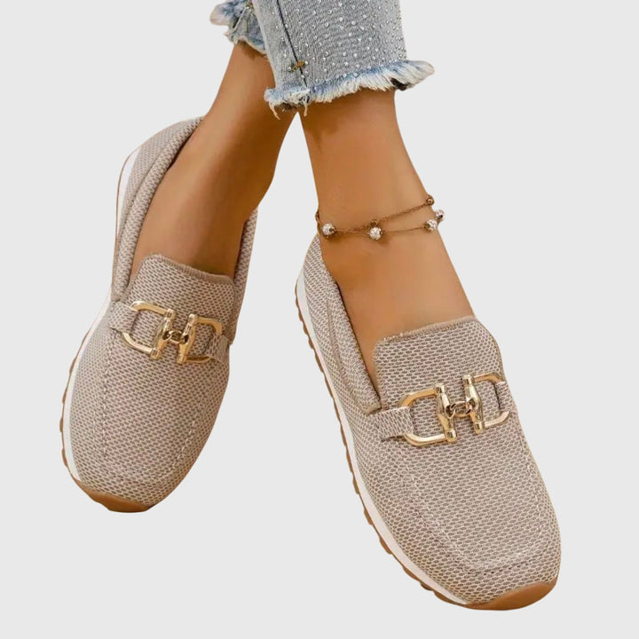 Loafers en Cuir Véritable avec Détail de Bit de Cheval
