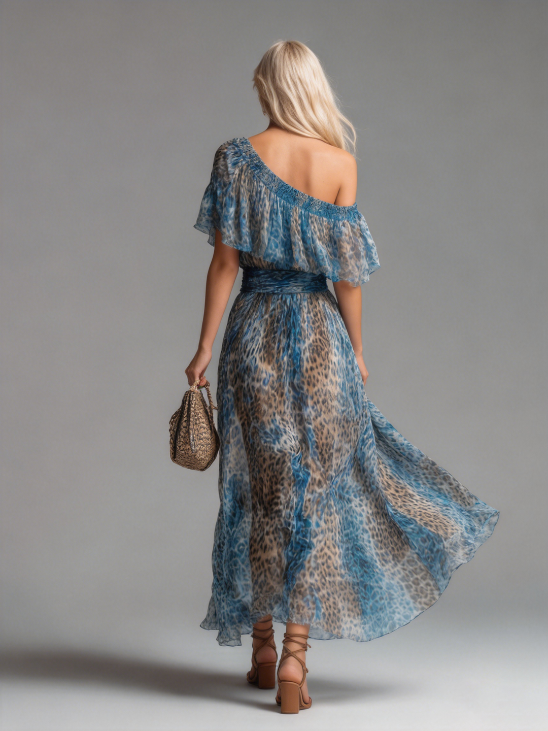 Wild | Robe Longue Léopard Épaules Nues