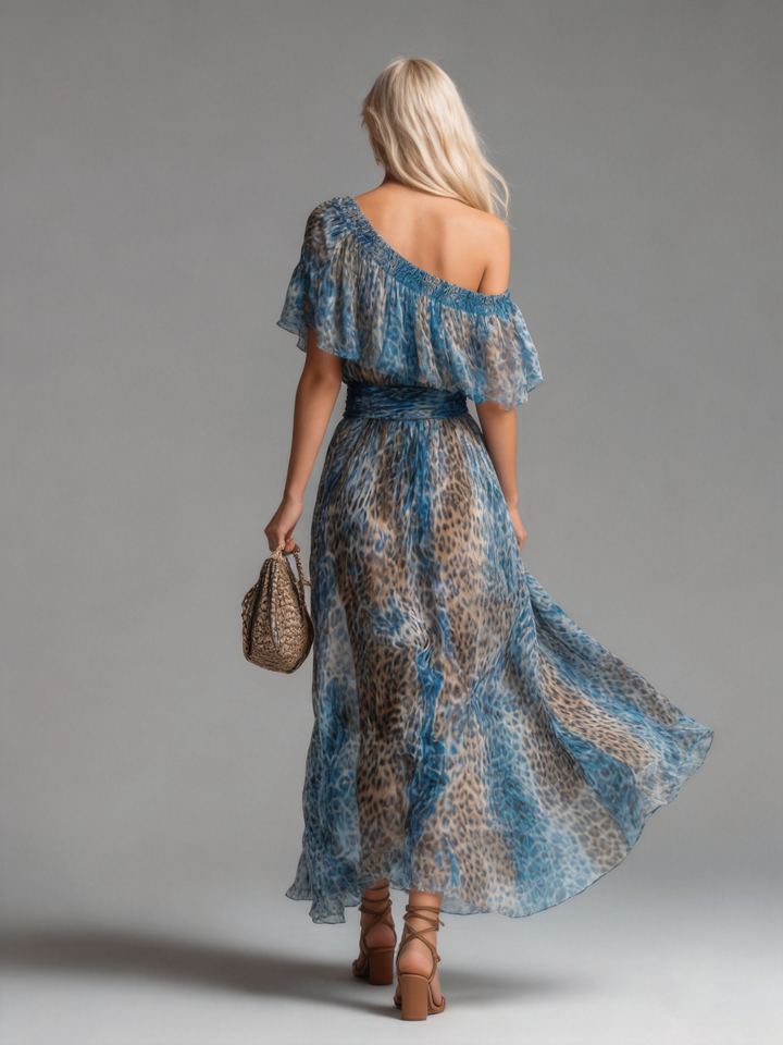 Wild | Robe Longue Léopard Épaules Nues