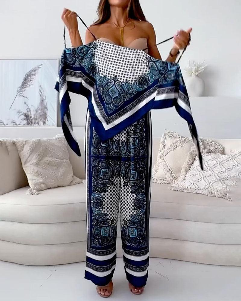 Helen | Ensemble de Vêtement à Lacets et Pantalon Prêt pour les Vacances