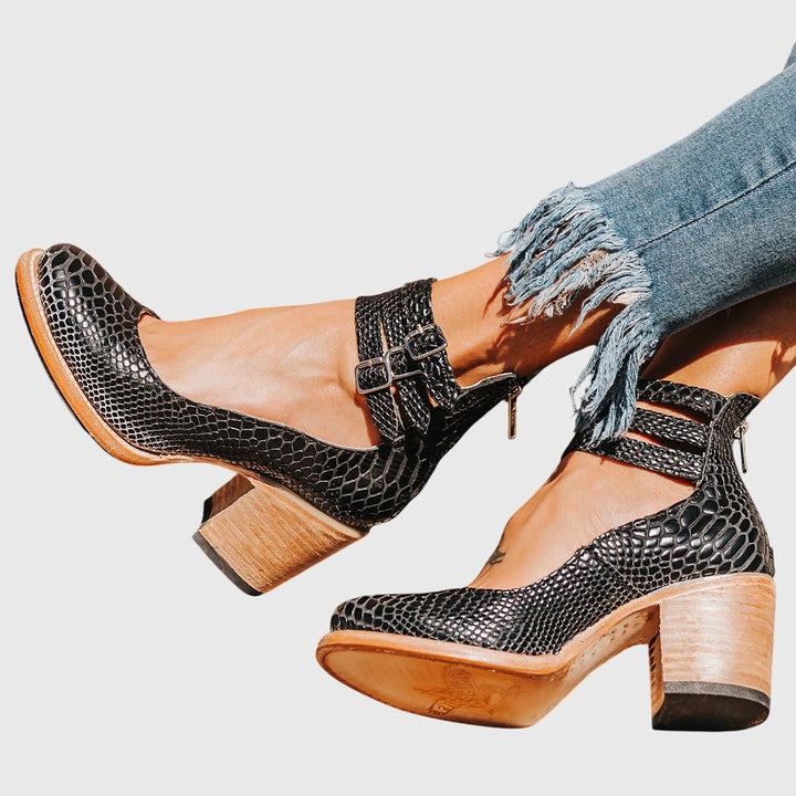 Talons Élégants et Confortables en Cuir Véritable