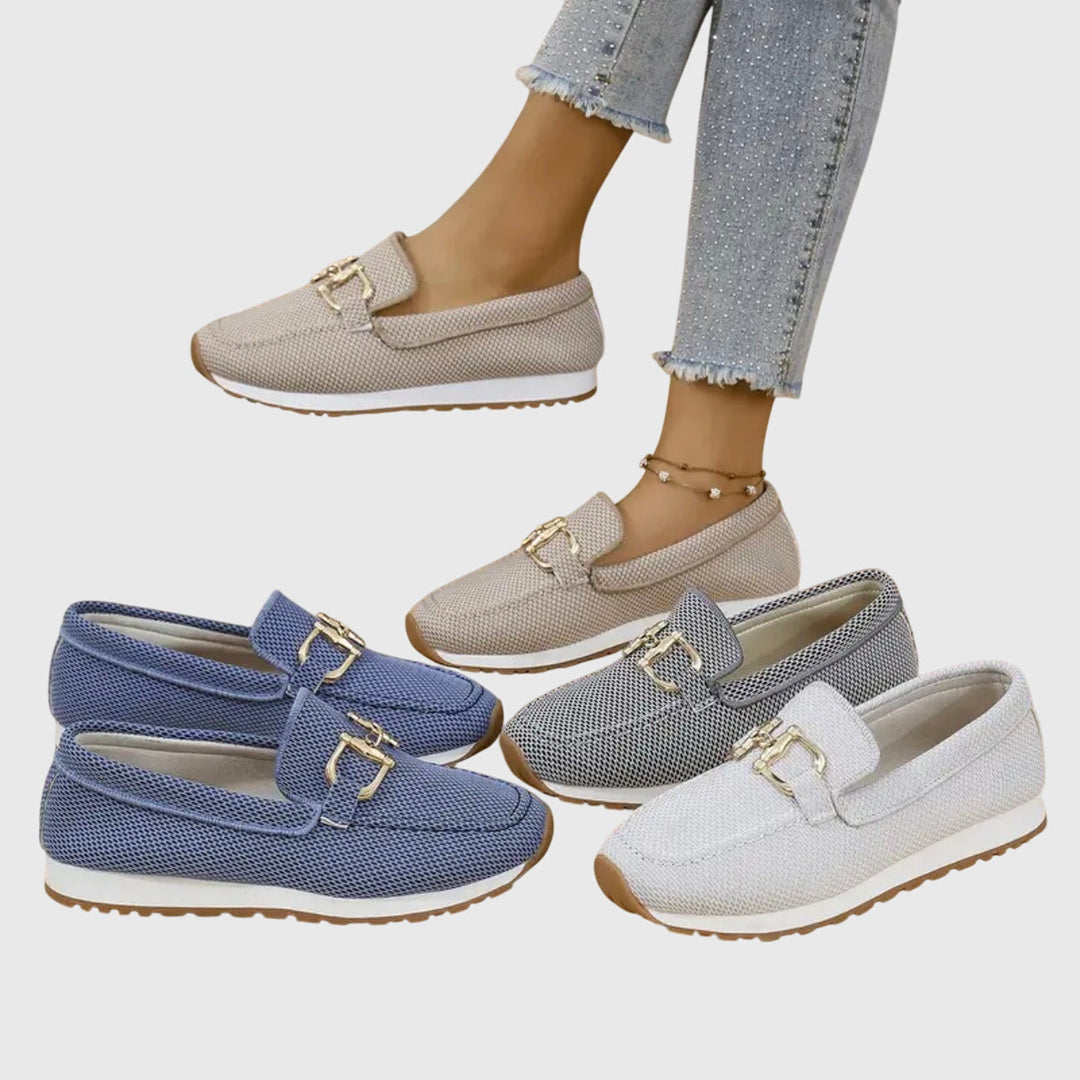 Loafers en Cuir Véritable avec Détail de Bit de Cheval