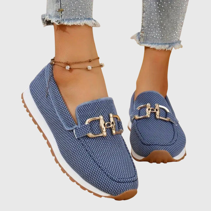 Loafers en Cuir Véritable avec Détail de Bit de Cheval