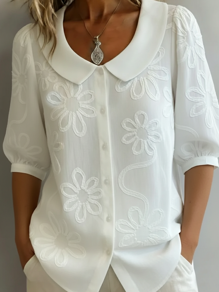 Camille | Blouse Florale Légère Élégance Naturelle