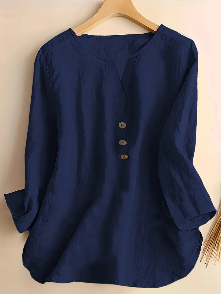 Solénya™ | Blouse coton-lin