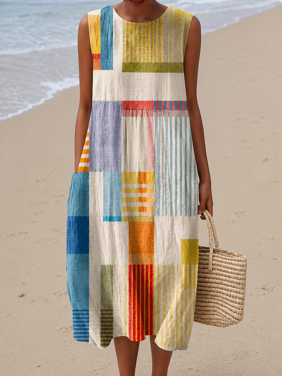 Robe Midi Géométrique Eve™