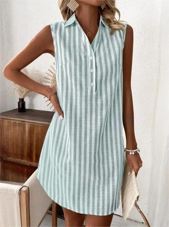 Robe Mini Chemise Rayée