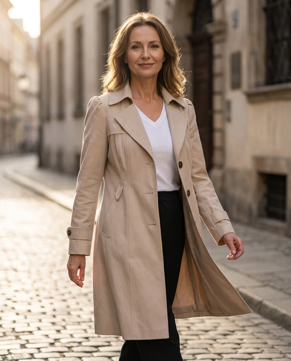 Olivia | Trench Léger à Coupe Classique