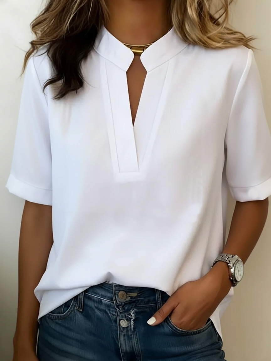 Frances™ | Blouse élégante à col raffiné