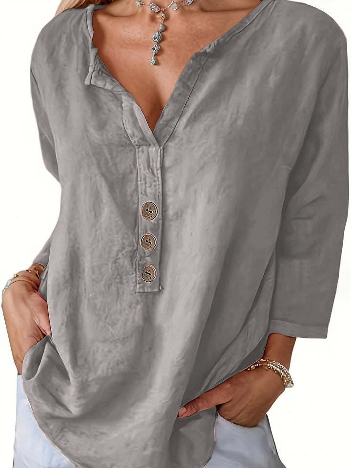 Solénya™ | Blouse coton-lin