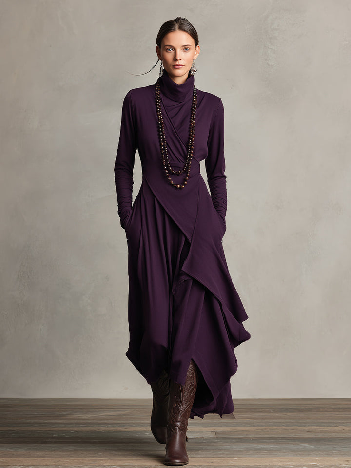 Natalia | Robe Maxi Tricot Asymétrique