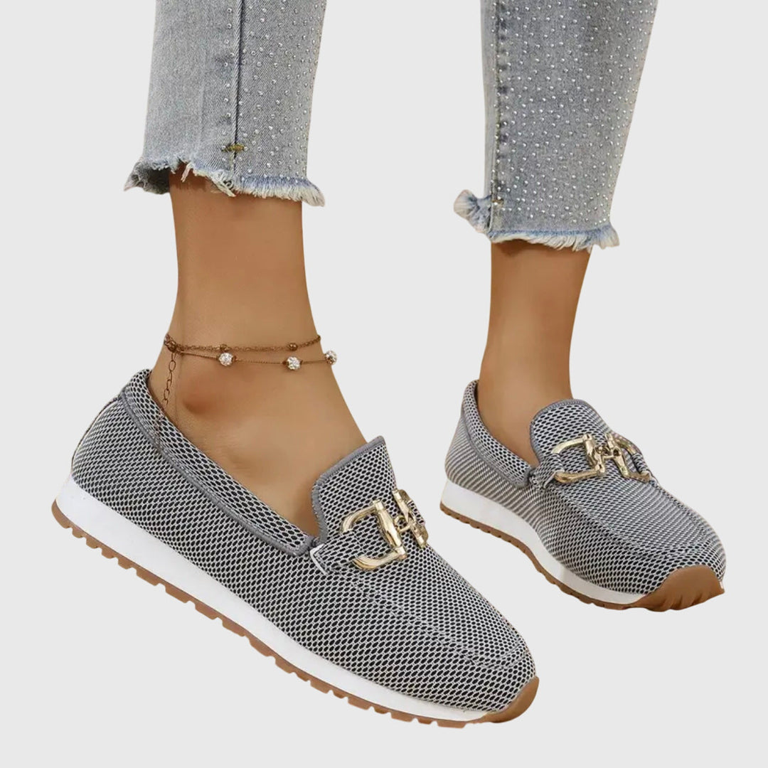 Loafers en Cuir Véritable avec Détail de Bit de Cheval