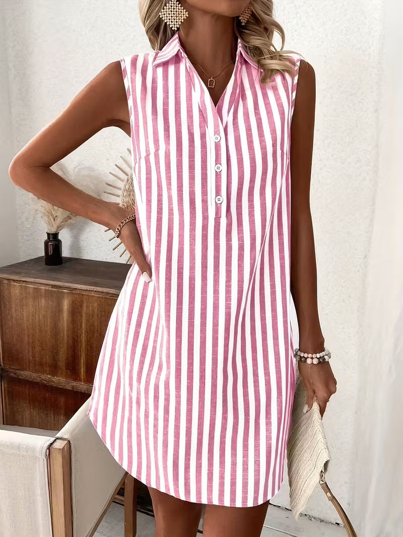 Robe Mini Chemise Rayée