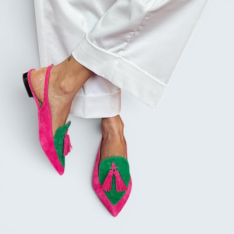 Frendessa | Ballerines à Franges avec Bride de Cheville