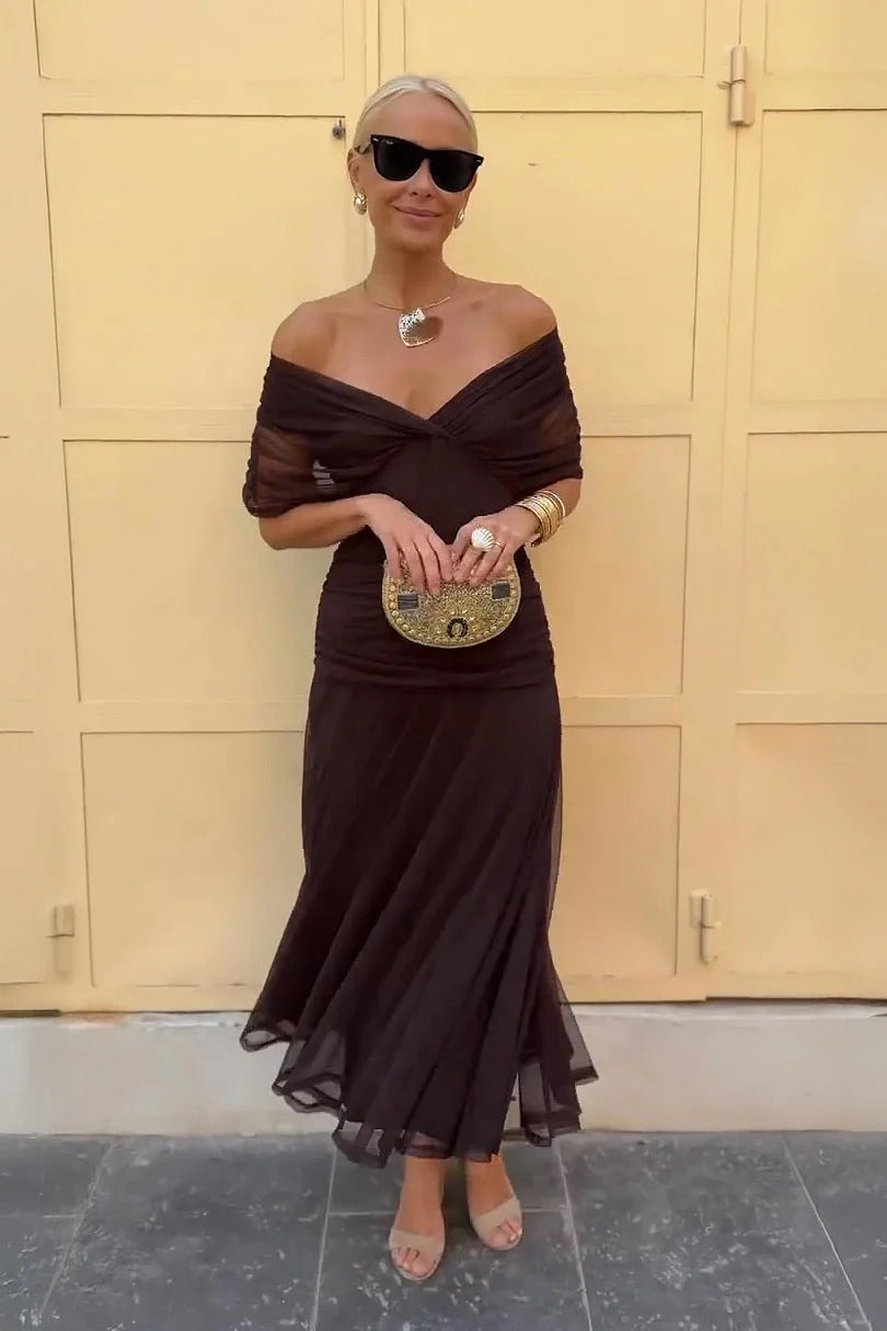 Lydia | Robe Maxi Off-Shoulder