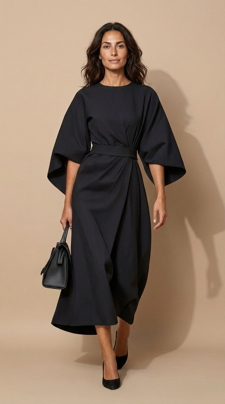 Maya™ | Robe élégante à manches lanternes