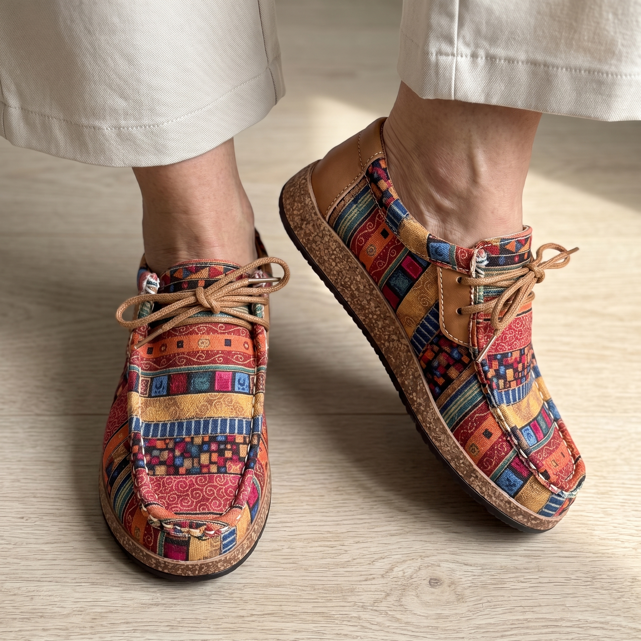 Rebecca | Baskets à Motifs Bohèmes et Colorés