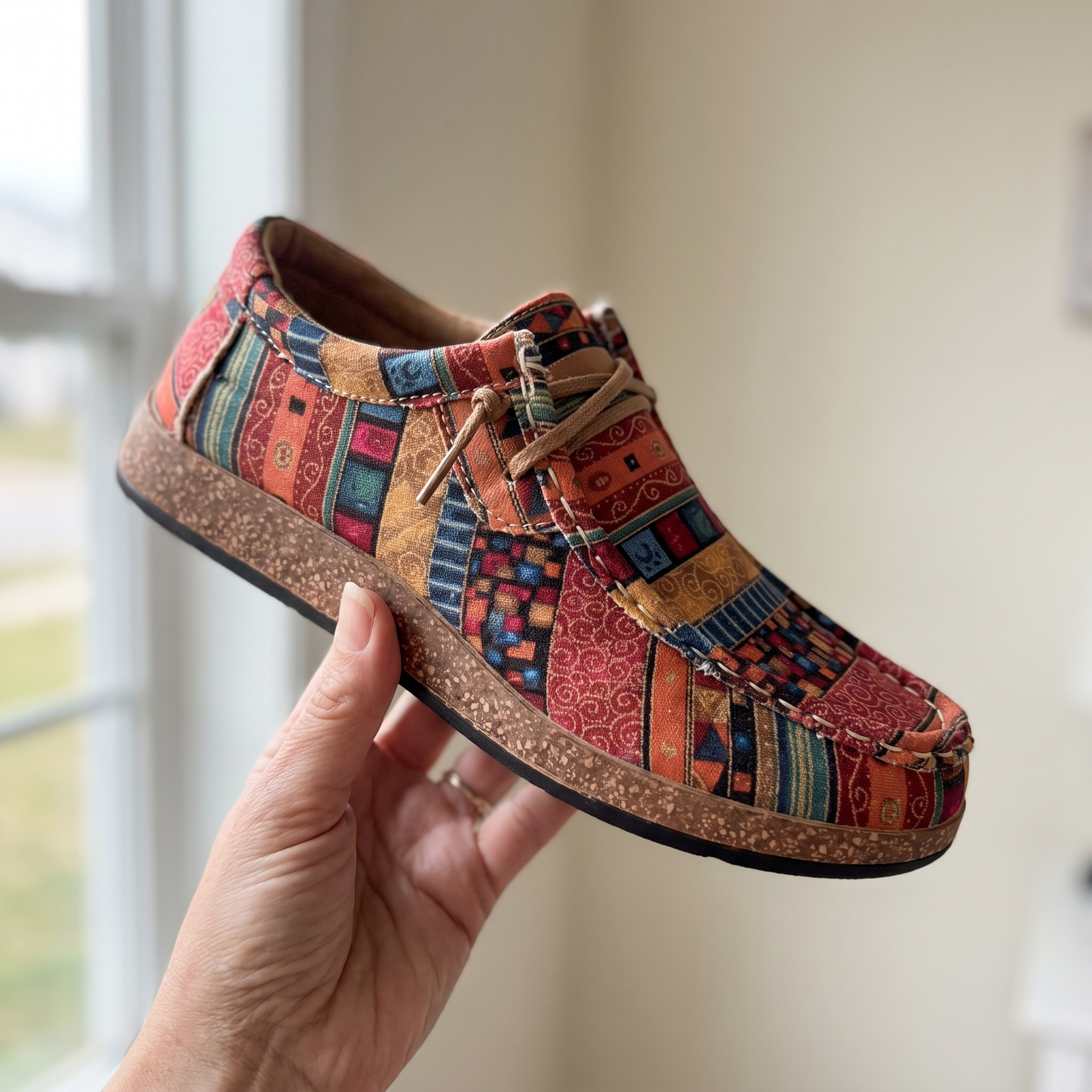 Rebecca | Baskets à Motifs Bohèmes et Colorés