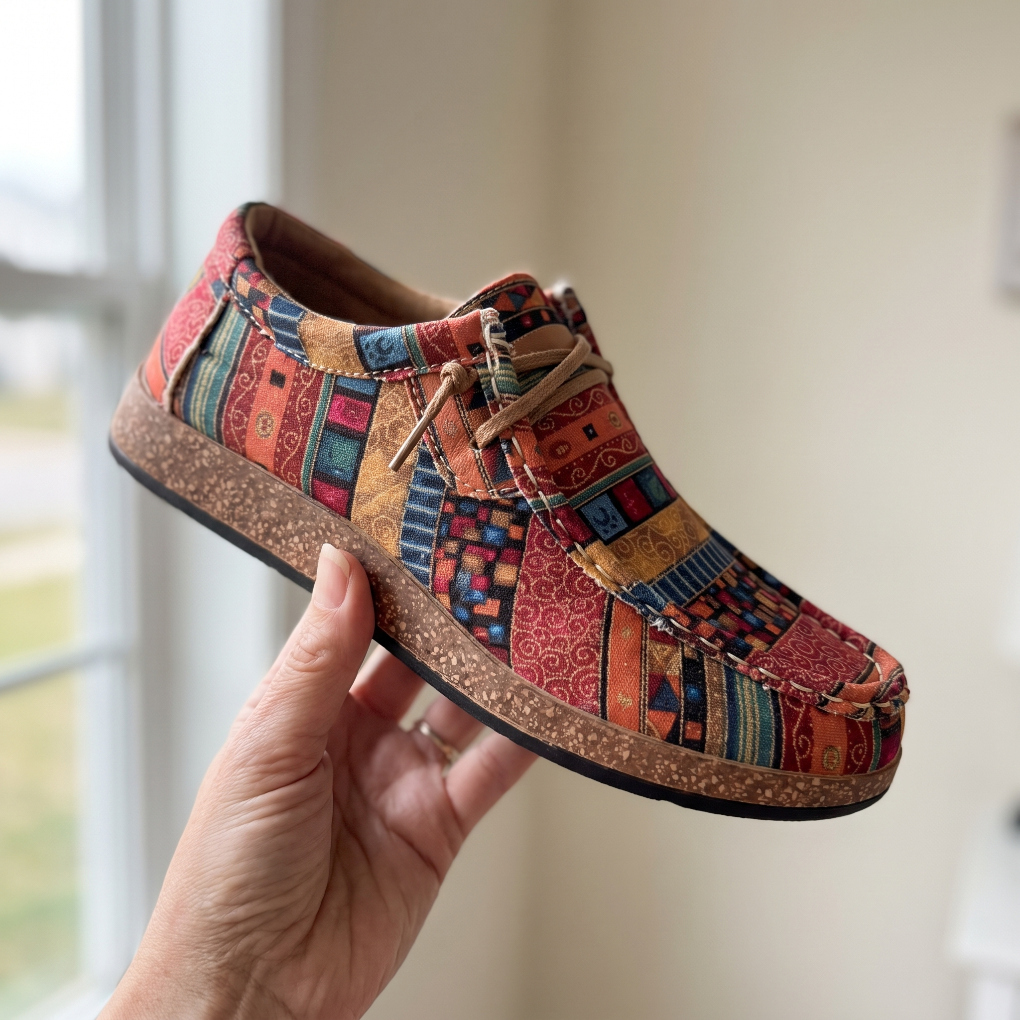 Rebecca | Baskets à Motifs Bohèmes et Colorés
