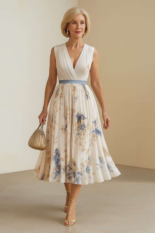 Paz™ | Robe Maxi Plissée Florale Intemporelle