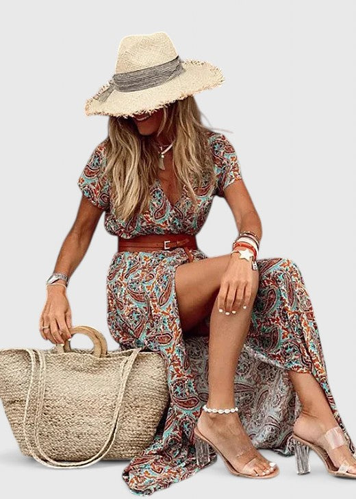 Lygia | Robe Maxi Bohème Élégante