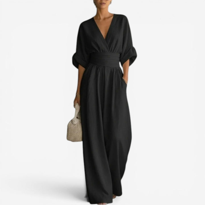 Aurélie | Robe Fluide à Taille Drapée