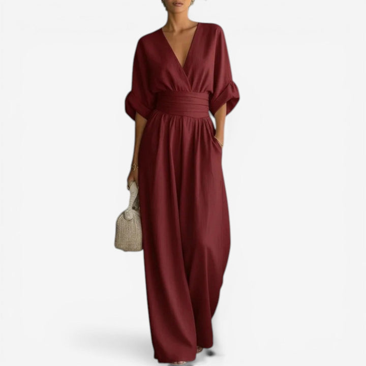 Aurélie | Robe Fluide à Taille Drapée