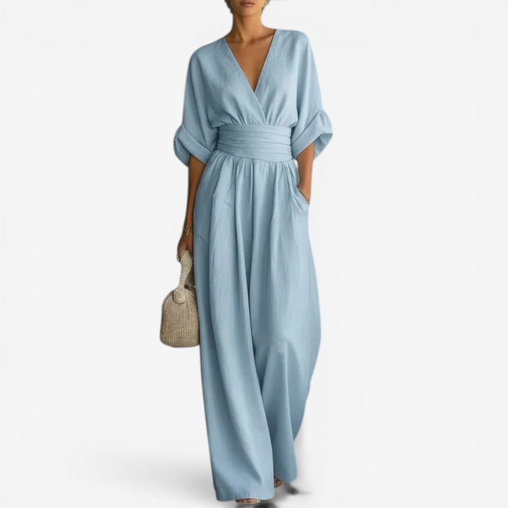 Aurélie | Robe Fluide à Taille Drapée